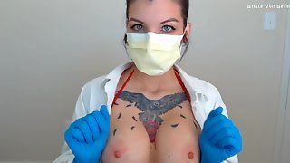 Nurse latex gloves
