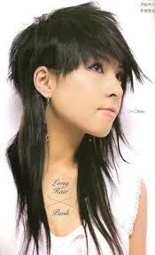 Asian mullet hair style
