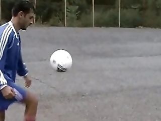 Soccer team handjob