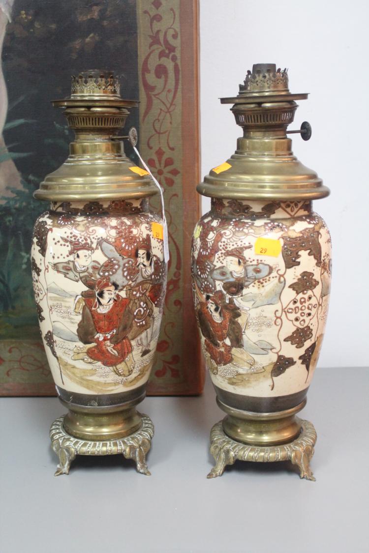 Asian style metal urns