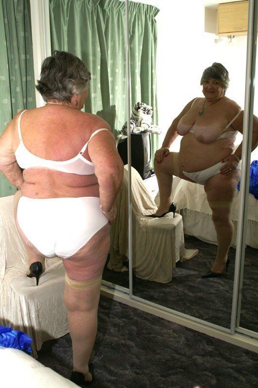 Very fat bbw mature granny panties