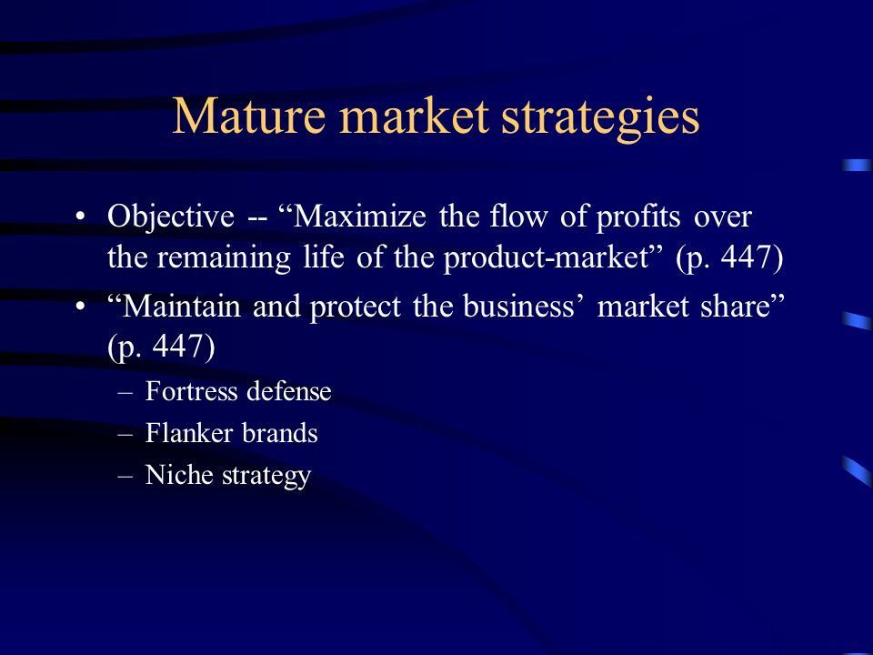 best of Strategies Mature market