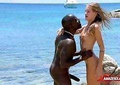 best of Suck beach amateur on girl african dick