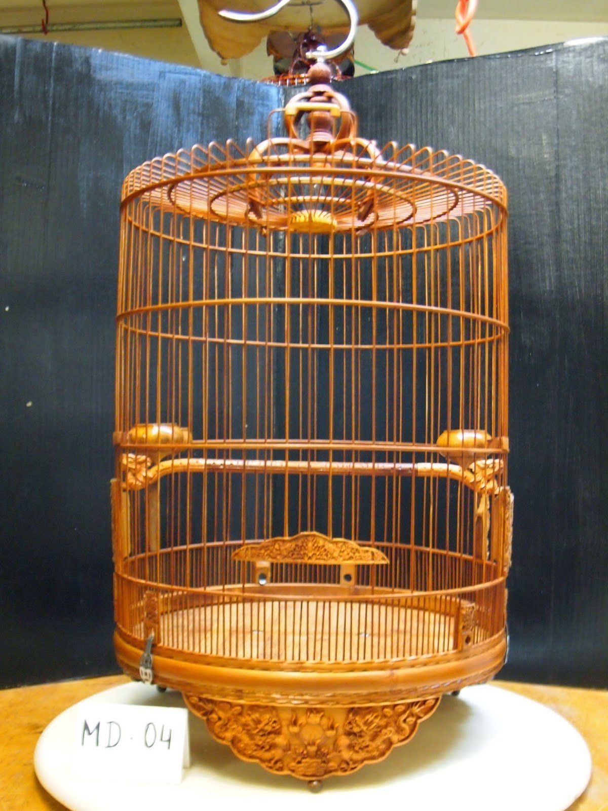 Asian carved bird cage