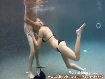 Girls playing underwater