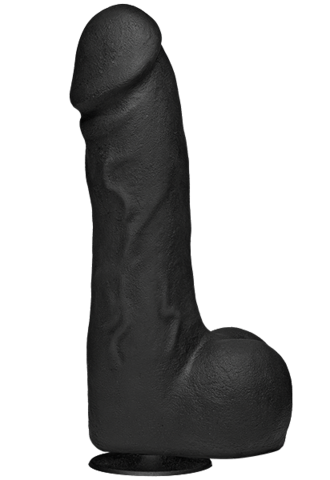 Huge black cyberskin dildo