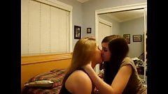 Lesbian teen kissing homemade (compilation).